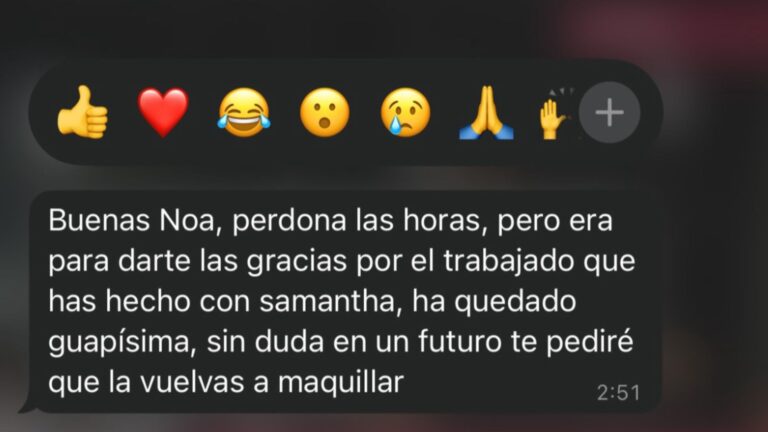 Reseña de maquillaje profesional para evento realizado por Noa López en Madrid.