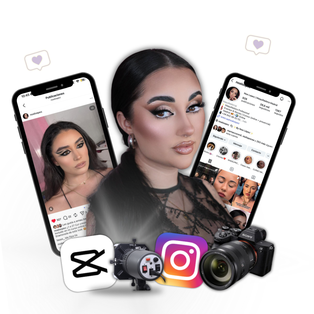 Curso de fotografía y vídeo para maquilladores online realizado por la maquilladora Noa López